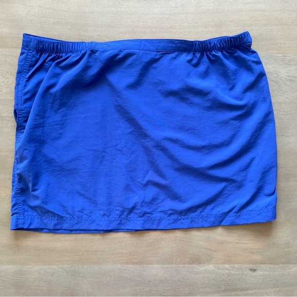 L.L. Bean Women's Blue Nylon Mini Skirt - Picture 2 of 6